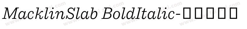 MacklinSlab BoldItalic字体转换